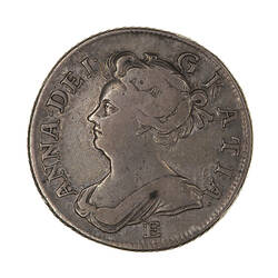 Coin - 1 Shilling, Queen Anne, England, Great Britain, 1707 (Obverse)