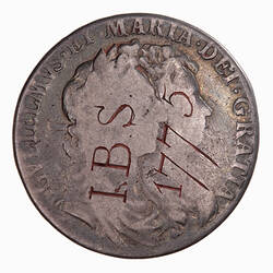 Coin - Halfcrown, William and Mary, Great Britain, 1689 (Obverse)