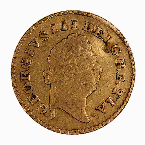 Coin - Third-Guinea, George III, Great Britain, 1799 (Obverse)