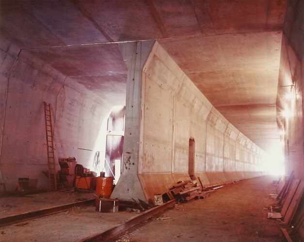 Photograph - Construction of Train Tunnel, Melbourne, Victoria, circa 1975