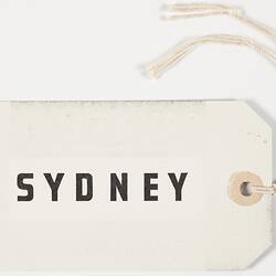 Baggage Label - Orient Line, Unaccompanied to Sydney, circa 1950s