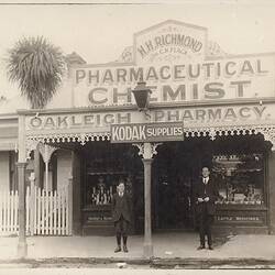 Photograph - H.H. Richmond Pharmaceutical Chemist, Oakleigh, circa 1910s