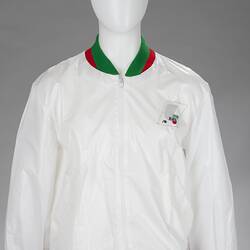 Jacket - Italian Promotional, Men's 4 XL, White Nylon, 1988