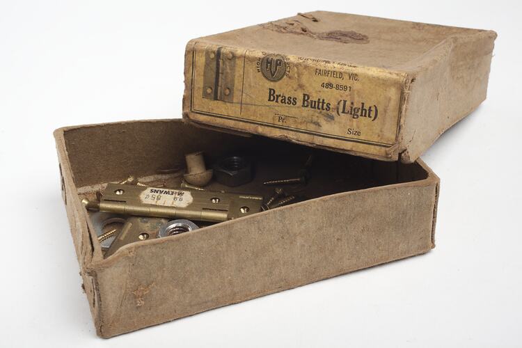 Box of Hinges - Howard Parkes Pty. Ltd, circa 1970-1990