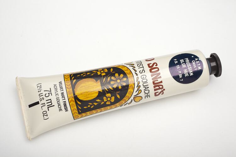 Tube of Paint Jo Sonja's Artist Gouache, Prussian Blue Hue, circa 1993