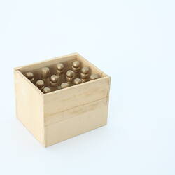 Doll's house model: miniature crate of champagne bottles