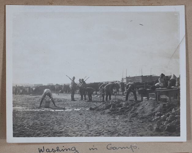 'Washing in Camp', Egypt, Captain Edward Albert McKenna, World War I, 1914-1915