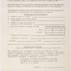 Form - Personal Nomination for Assisted Passage, Commonwealth of Australia, circa 1950s