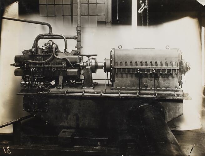 Photograph - Crankless Engines (Australia) Pty Ltd, Eight Cylinder Gas Engine, Fitzroy, Victoria, 1921