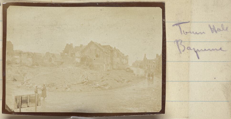 Ruins of Town Hall, Bapaume, France, Sergeant John Lord, World War I, 1917
