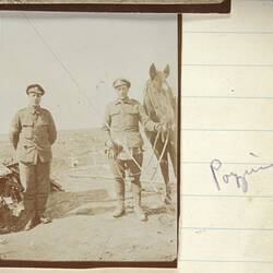Photograph - Soldiers & Horse, Pozieres, France, Sergeant John Lord, World War I, 1917