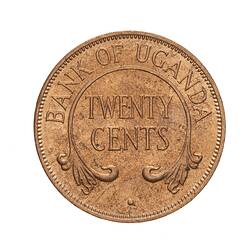 Coin - 20 Cents, Uganda, 1966