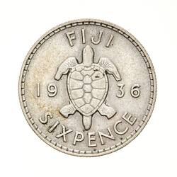 Coin - 6 Pence, Fiji, 1936