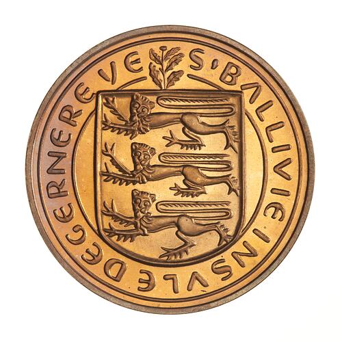 Proof Coin - 4 Doubles, Guernsey, Channel Islands, 1956