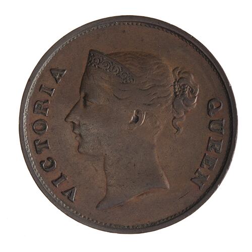 Coin - 1 Cent, Straits Settlements, 1845
