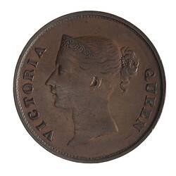 Coin - 1 Cent, Straits Settlements, 1845
