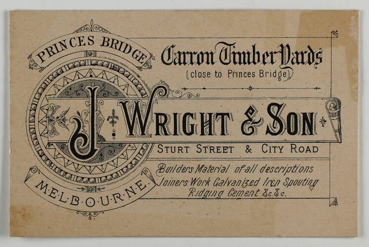 Price List - Carron Timber Yards, J. Wright & Son, Princes Bridge, Melbourne, 22 Apr 1901