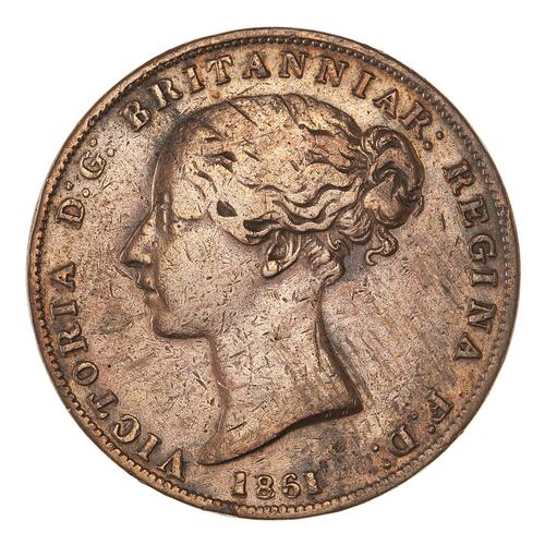 Coin - 1/26 Shilling, Jersey, Channel Islands, 1861