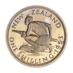 Proof Coin - 1 Shilling, New Zealand, 1953