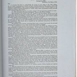 Parliamentary Paper - Immigrants, Parliament of Victoria, Colony of Victoria, 1853