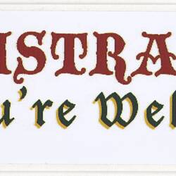 Sticker - 'Australia You're Welcome', Australians Against Racism & Discrimination