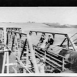 Negative - Pipeline Bridge, Maribyrnong River, Melbourne, Victoria, 1934