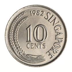 Coin - 10 Cents, Singapore, 1982