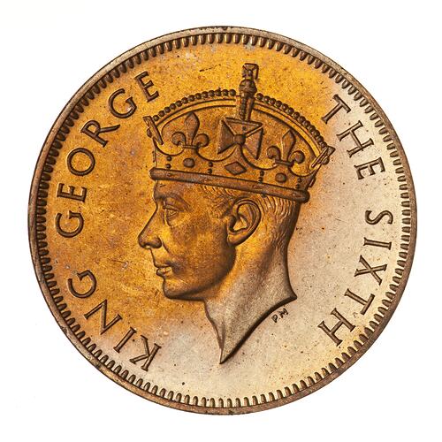 Proof Coin - 2 Cents, Seychelles, 1948