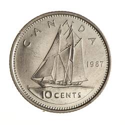 Coin - 10 Cents, Canada, 1987