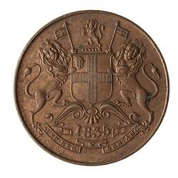 Coin - 1/2 Anna, East India Company, India, 1835