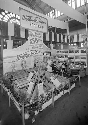 Wollomba River Oysters, Exhibition Stand, Exhibition Building, Carlton, Victoria, 1955