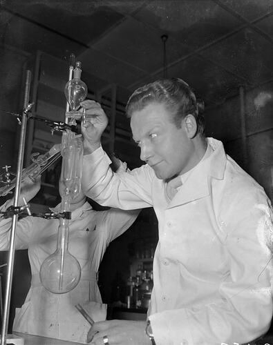 Man in a Laboratory, Chocolate Factory, Melbourne, Victoria, 1953