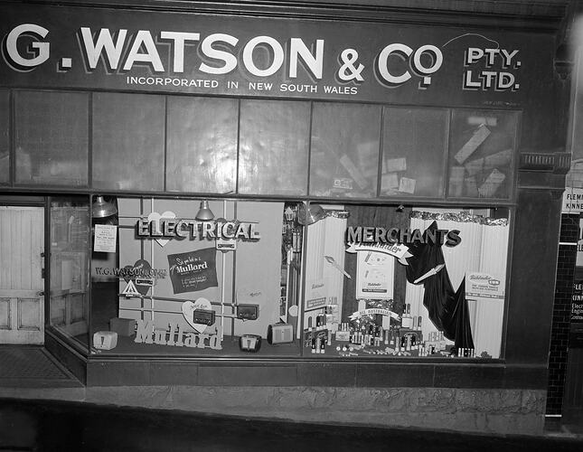 W.G. Watson & Co. Electrical Merchants, Window Display, Melbourne, Victoria, 1953