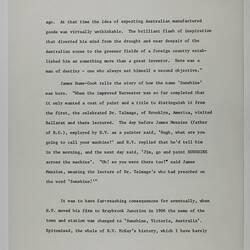Manuscript - Marjory McKay, 'Cecil McKay, It Wasn't All Sunshine', circa 1974