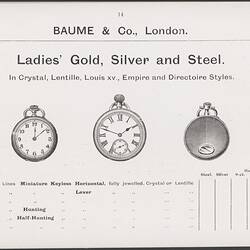 Trade Literature - Baume & Co., Watches, 1911