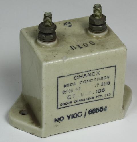 Capacitor - Ducon, Chanex Type GT901.136, 1939-1945