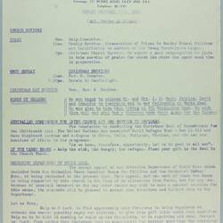 Notice - 'Methodist Church, Burke Road, East Malvern', 17 Dec 1961