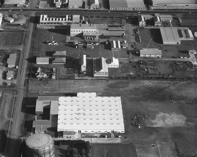 Negative - Aerial View of a Factory, Melbourne, 1962