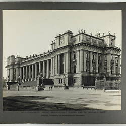 Photograph - Federation Celebrations, 'Parliament House, Spring Street, Facing End of Bourke Street', Melbourne, May1901