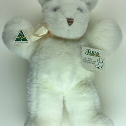 Teddy Bear - Jakas Soft Toys, White, Floppy, Melbourne, circa 1990s