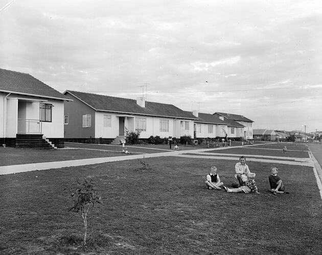 Housing Commission of Victoria, View of Houses in the Olympic Village, Victoria, 21 Apr 1959