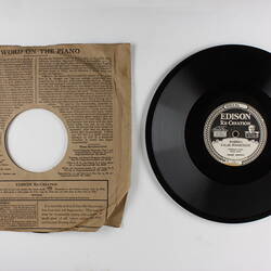 Disc Recording - Edison, Double-Sided, (a) Rigaudon, Op. 49. No. 2 (b) Schon Rosmarin & Valse-arabesque, 1922-1929.