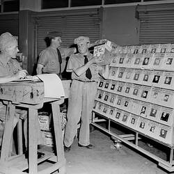 Swallow & Ariell Ltd, Group with Biscuit Display, Port Melbourne, 20 Nov 1959
