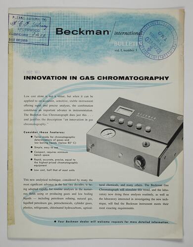 Front cover with photo image and descriptive text.