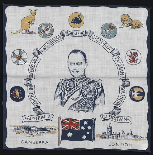 Handkerchief - Duke of Gloucester Visit, Victoria's Centenary Celebrations, 1934