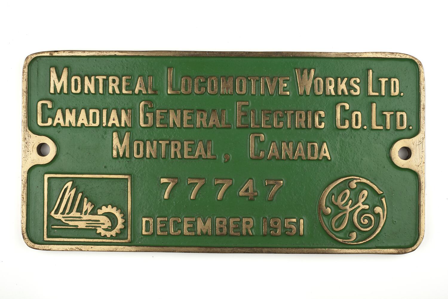 Builders Plate Montreal Works Ltd & Canadian
