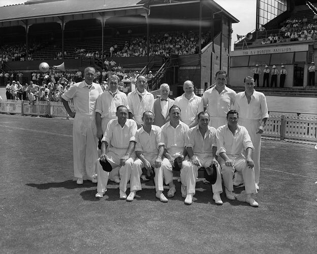 Cricket Team, St Kilda Cricket Ground, St Kilda, Victoria, Jan 1959