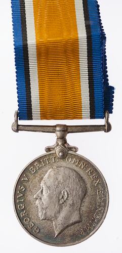 Medal - British War Medal, Great Britain, Reverend Ormonde Winstanley Birch, 1914-1920 - Obverse