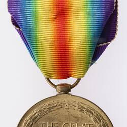 Medal - Victory Medal 1914-1919, Great Britain, Private Alfred Sanderson Skilbeck, 1919 - Reverse