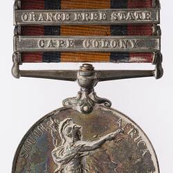 Medal - Queen's South Africa Medal 1899-1902, Queen Victoria, Great Britain, 1902 - Reverse